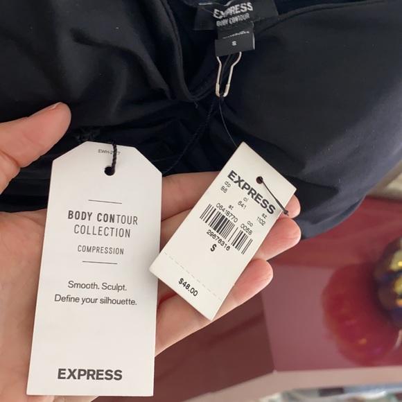 NWT! Express Body Contour Compression Ruched Body Suit - Picture 11 of 12
